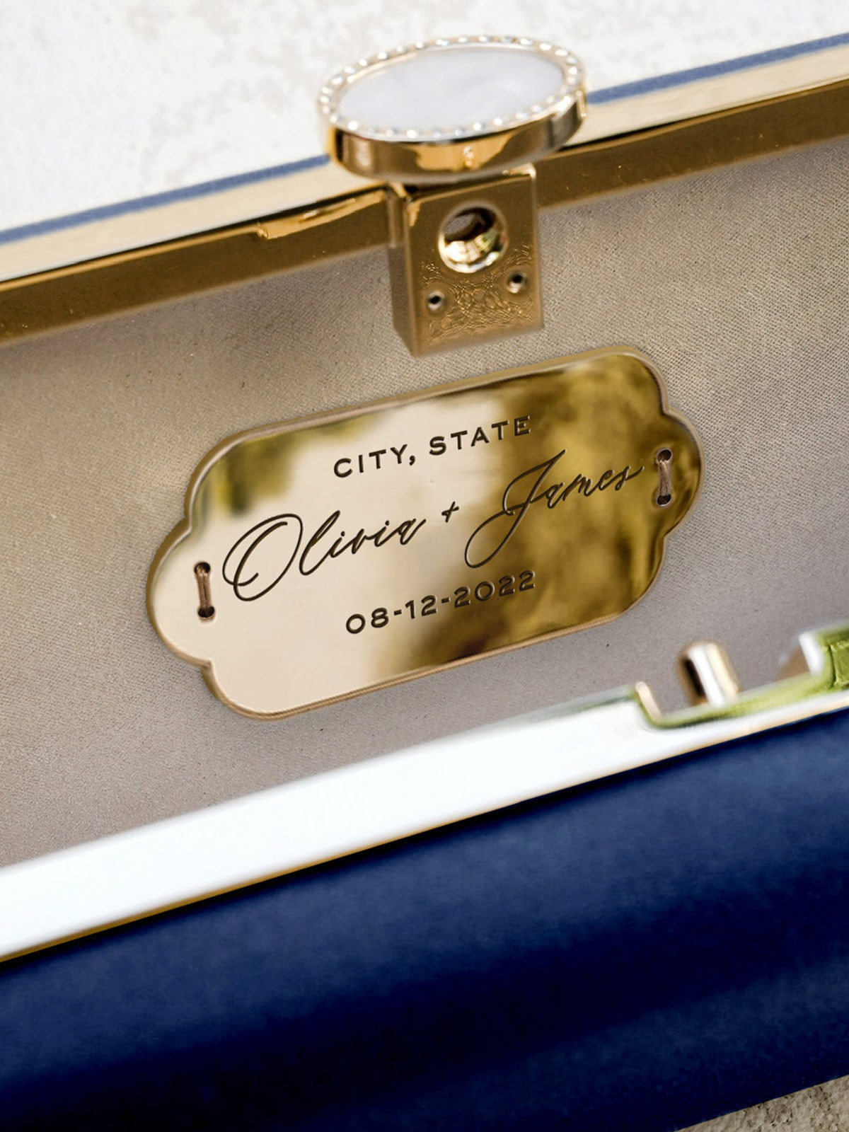 Satin Bella Clutch | Navy Satin Bella Clutch | Navy