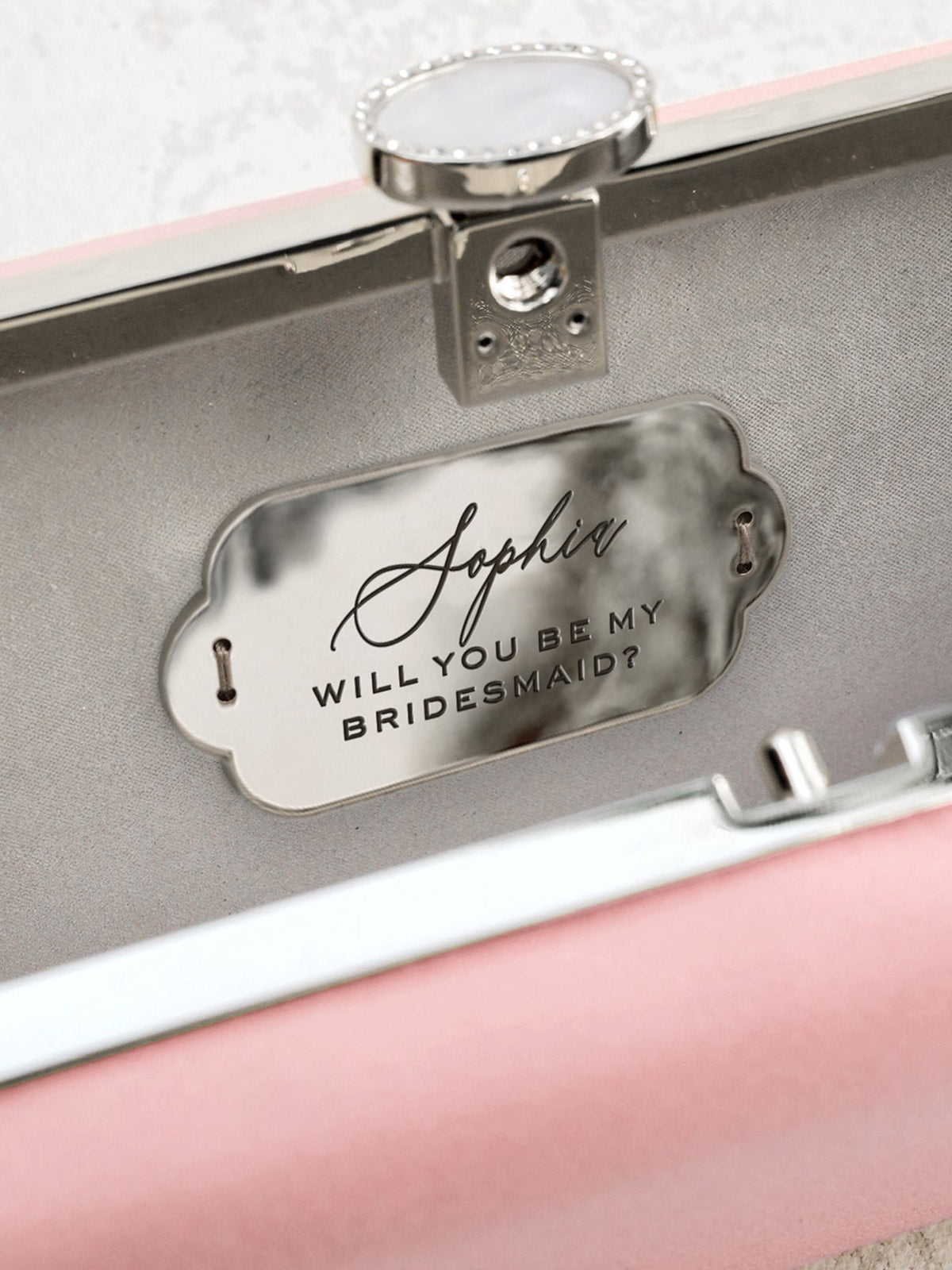 Satin Bella Clutch | Pink Sky Satin Bella Clutch | Pink Sky