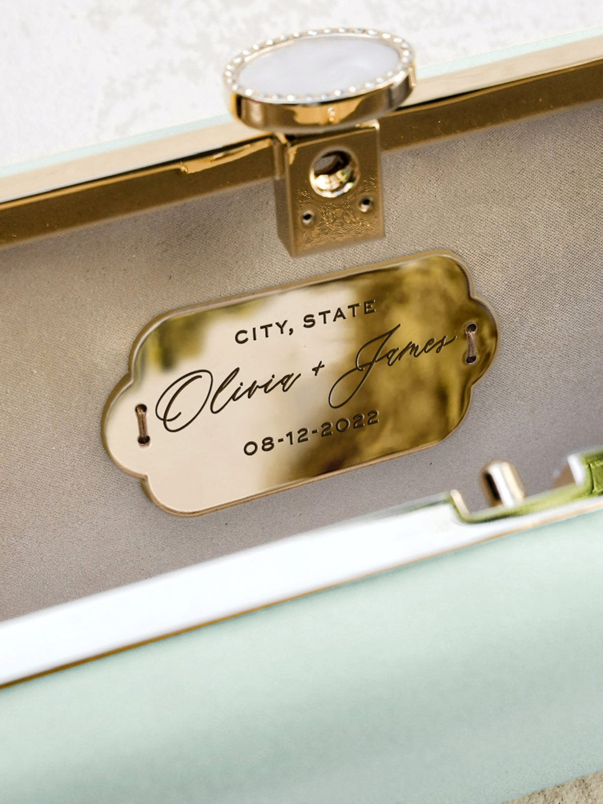 Satin Bella Clutch | Sage Green Satin Bella Clutch | Sage Green