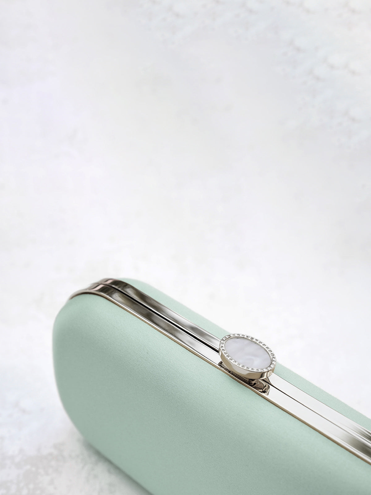 Satin Bella Clutch | Sage Green Satin Bella Clutch | Sage Green