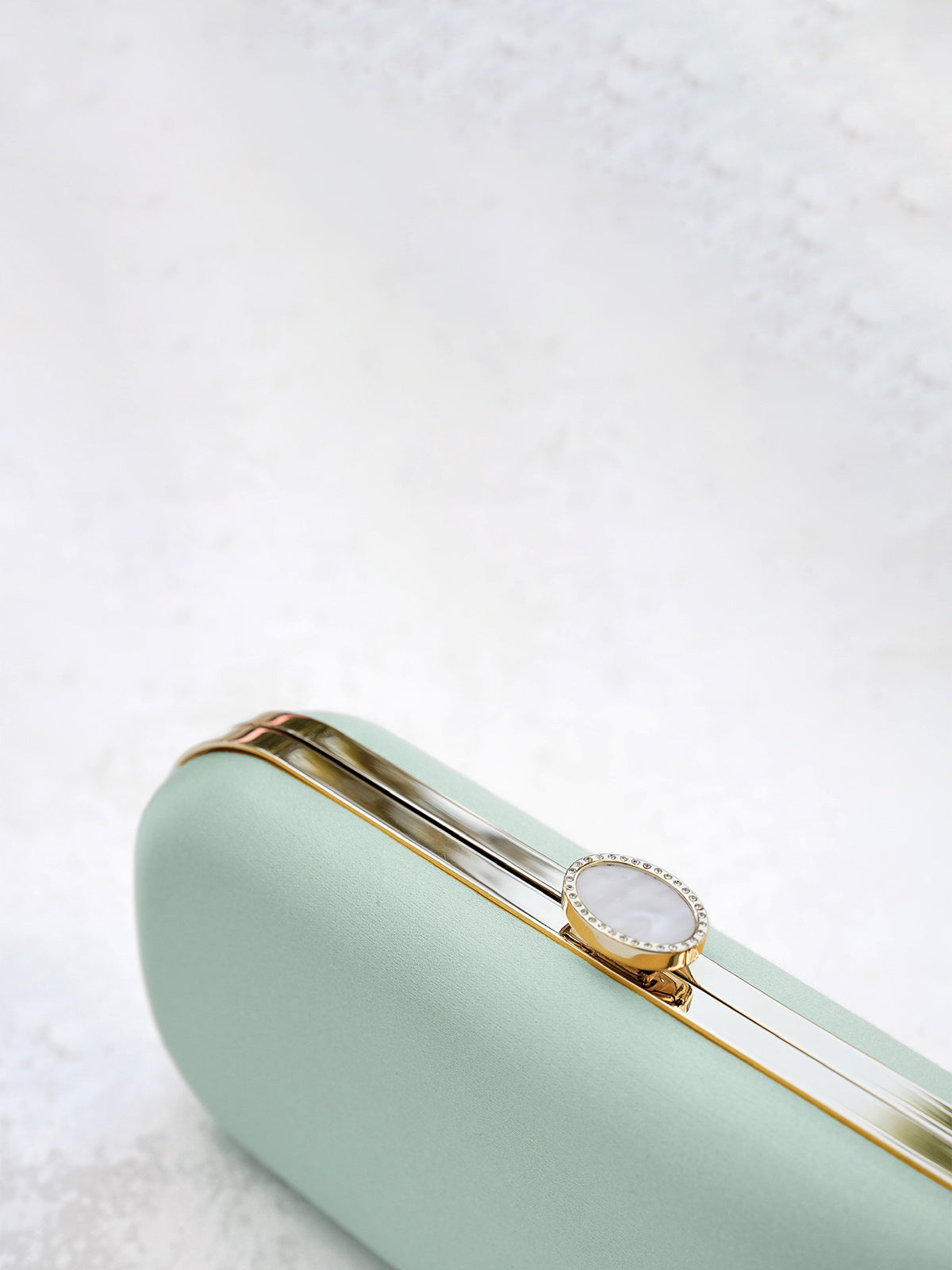 Satin Bella Clutch | Sage Green Satin Bella Clutch | Sage Green