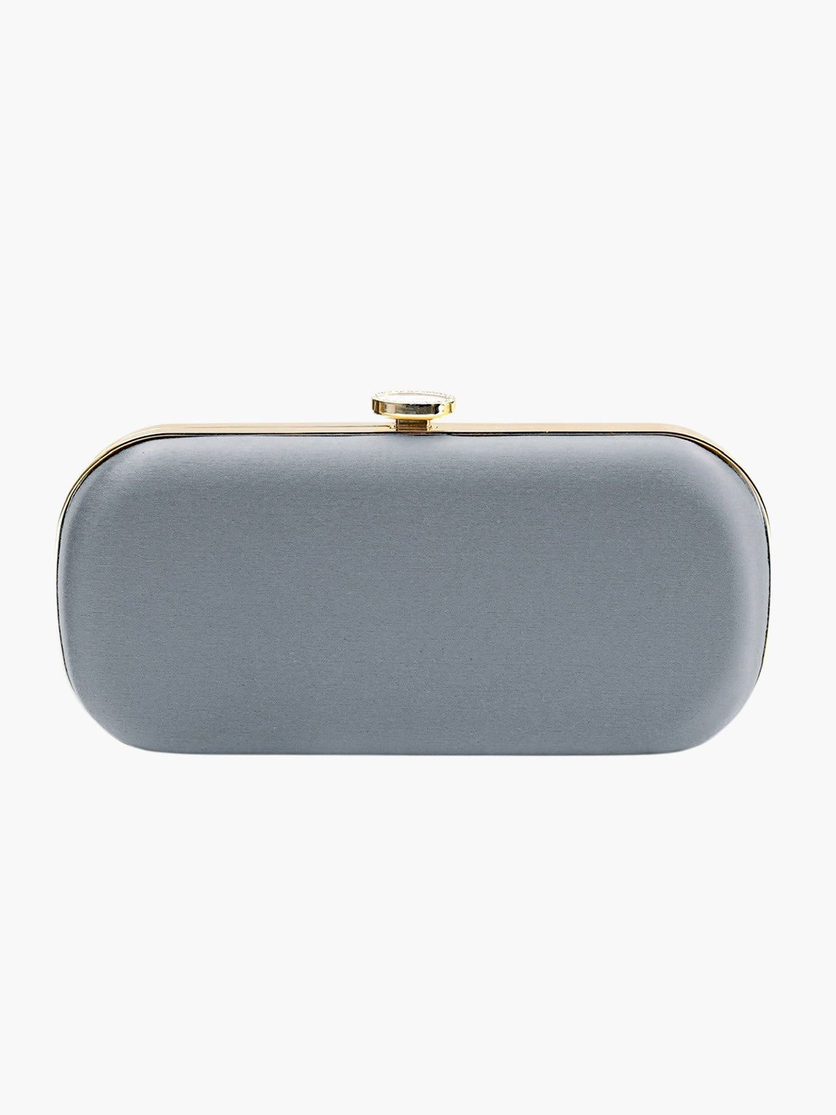 Satin Bella Clutch | Silver Smoke Satin Bella Clutch | Silver Smoke