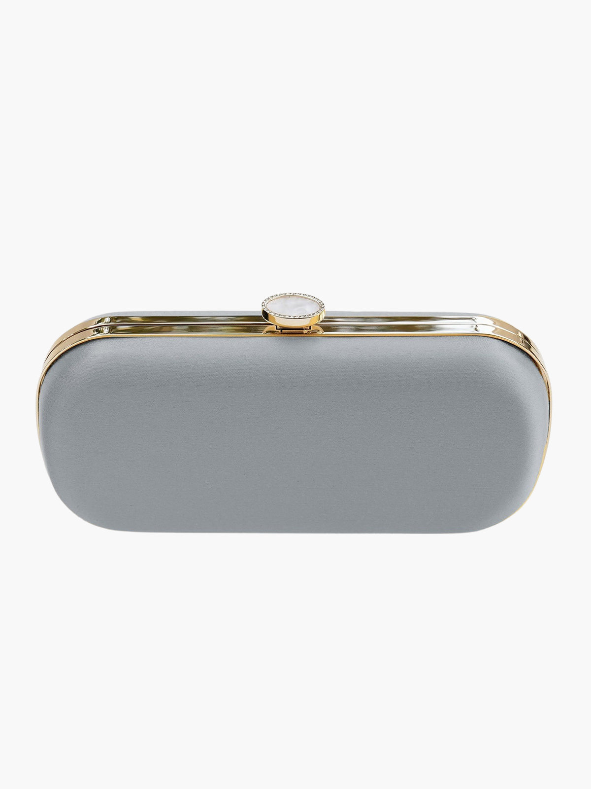 Satin Bella Clutch | Silver Smoke Satin Bella Clutch | Silver Smoke