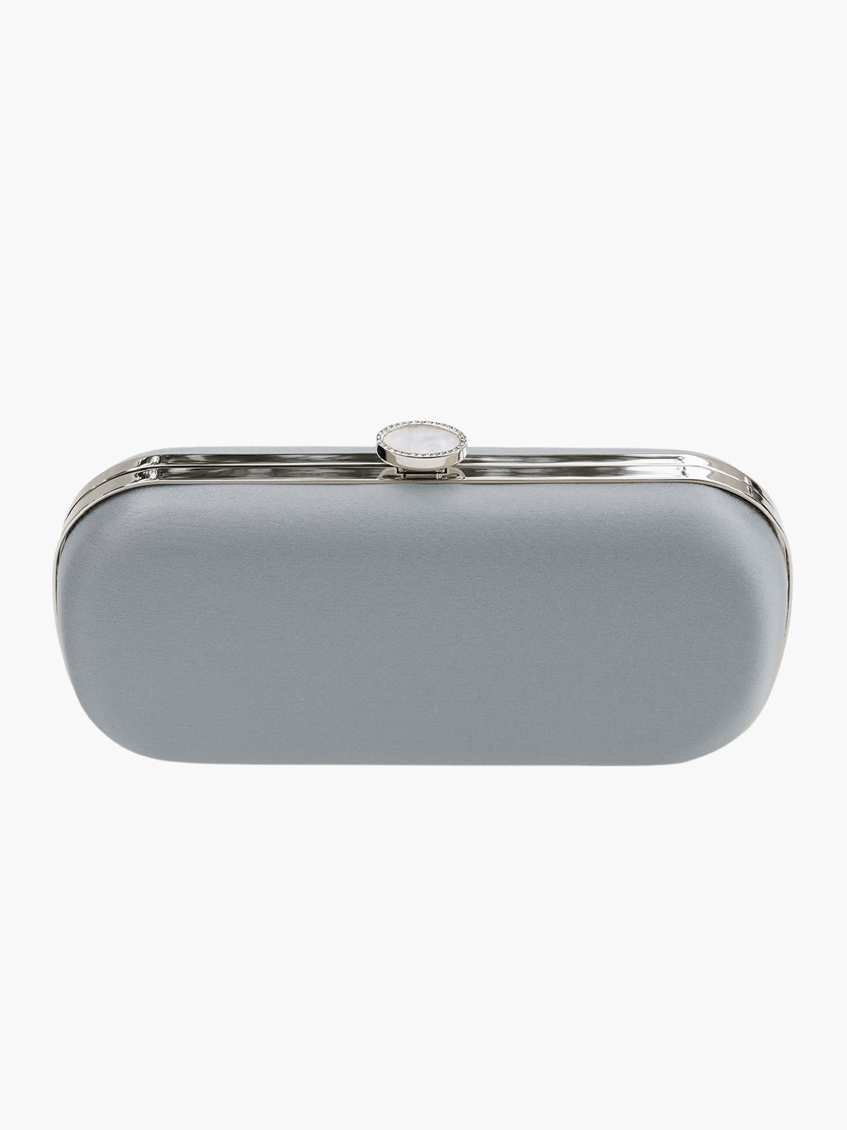 Satin Bella Clutch | Silver Smoke Satin Bella Clutch | Silver Smoke