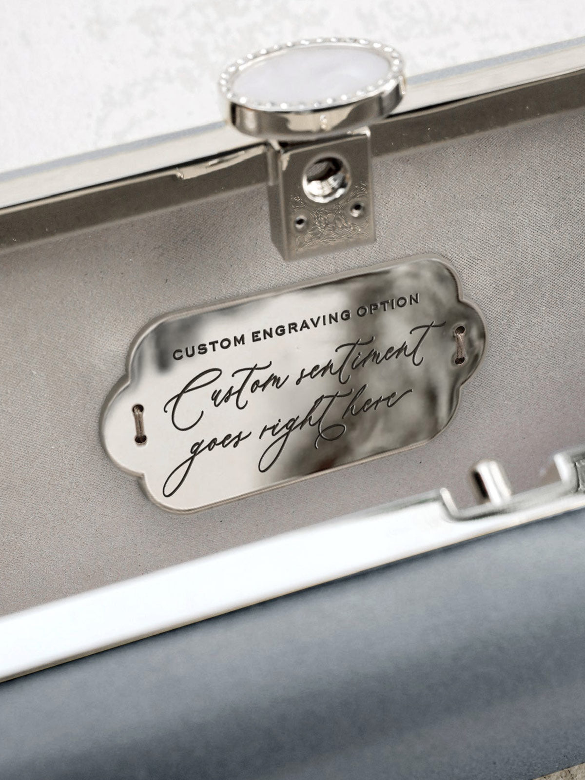 Satin Bella Clutch | Silver Smoke Satin Bella Clutch | Silver Smoke