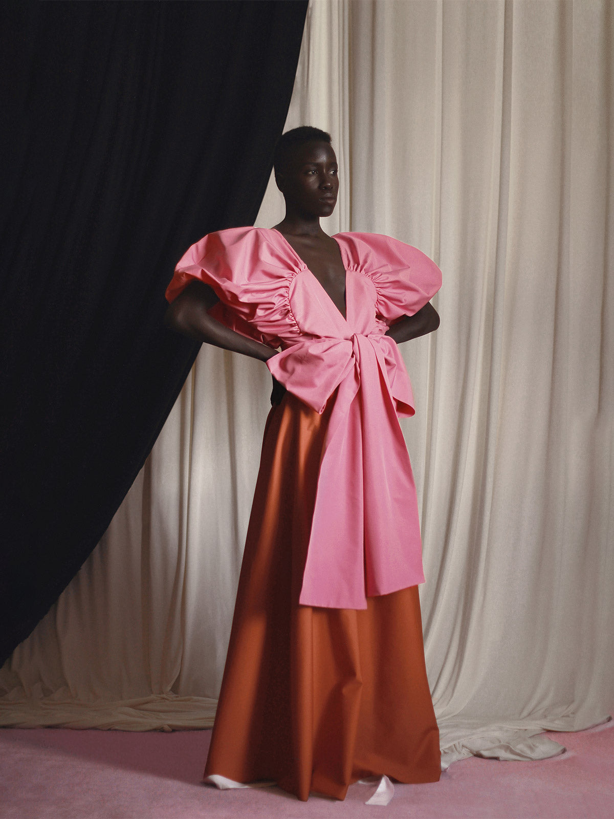 Rosa Bow Bodysuit | Magenta Rosa Bow Bodysuit | Magenta