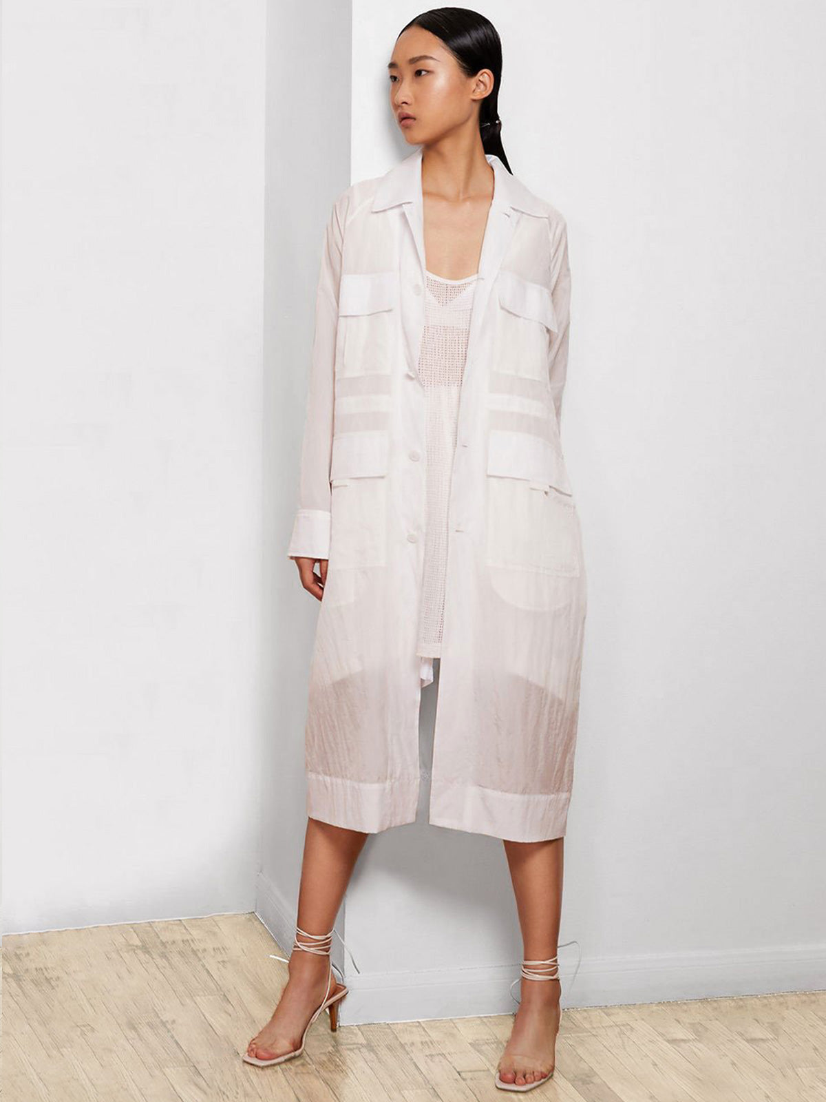 2 Length Utility Jacket | White