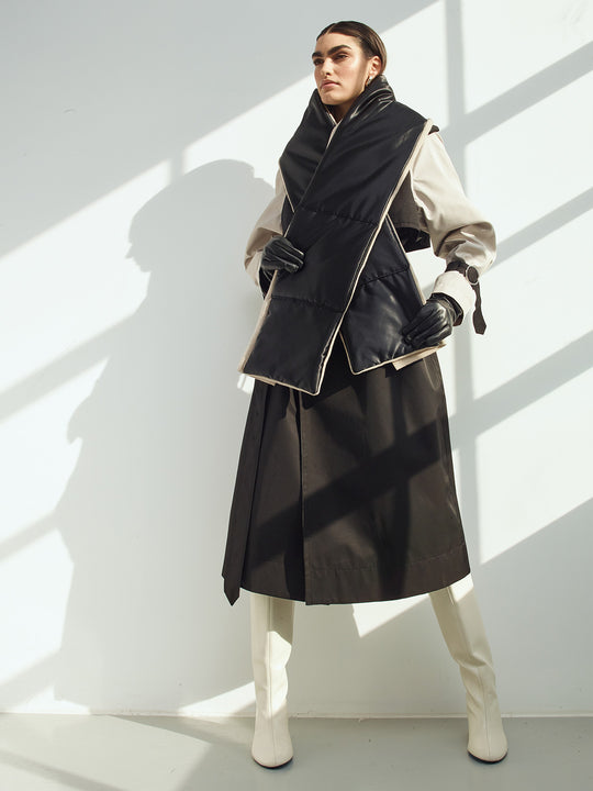 Cashmere Satin Sustainable Down Muff Scarf