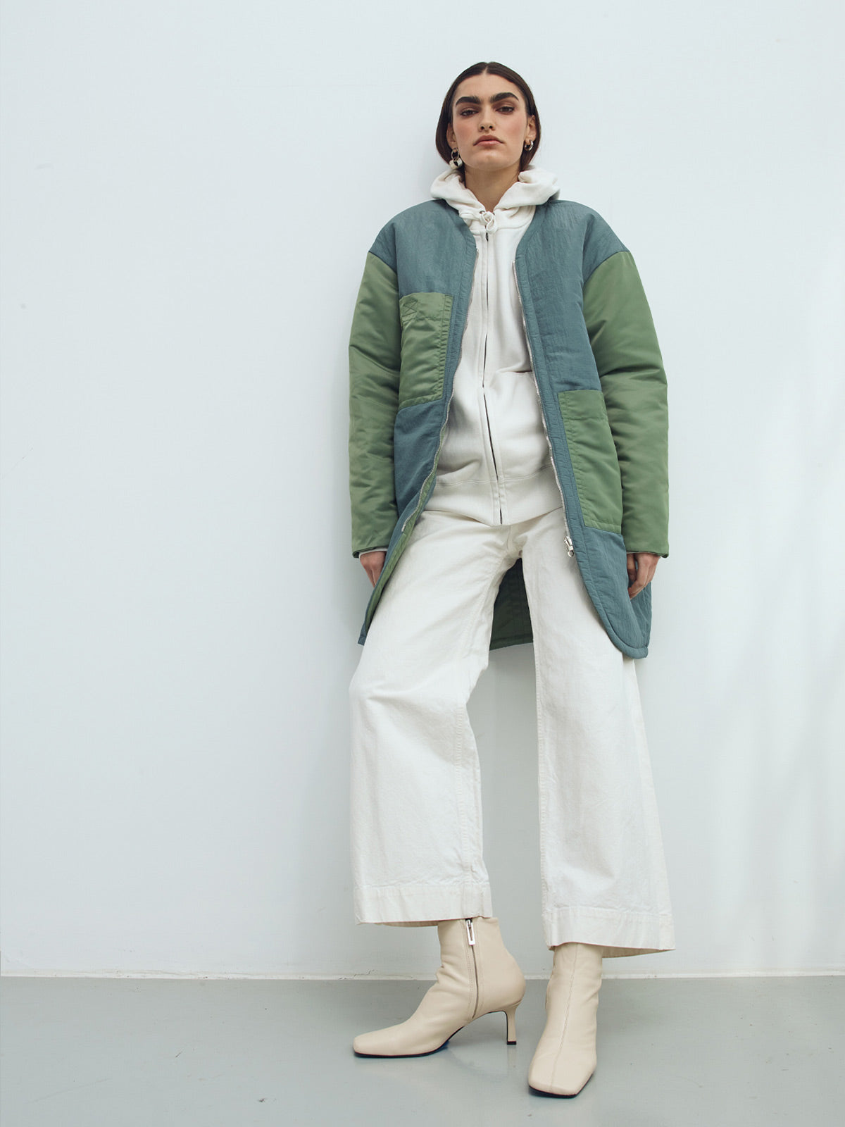 Reversible Sustainable Down Coat | Green Blue Reversible Sustainable Down Coat | Green Blue