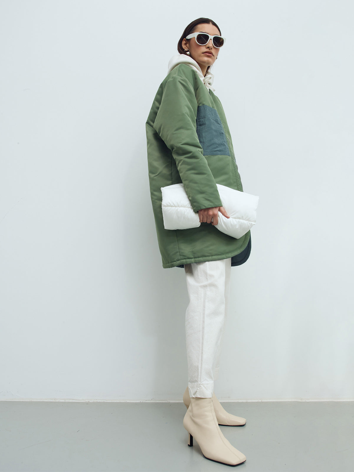 Reversible Sustainable Down Coat | Green Blue Reversible Sustainable Down Coat | Green Blue