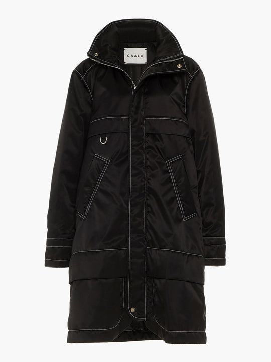 Sustainable Down Hooded Anorak | Black