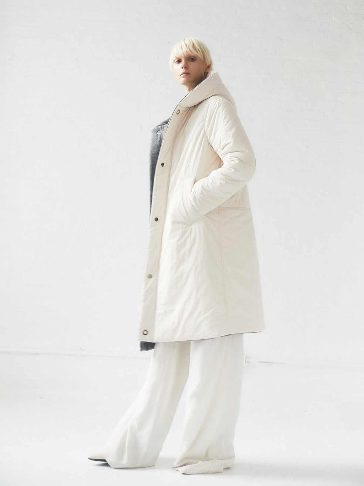 Reversible Sustainable Down Wool Coat Reversible Sustainable Down Wool Coat