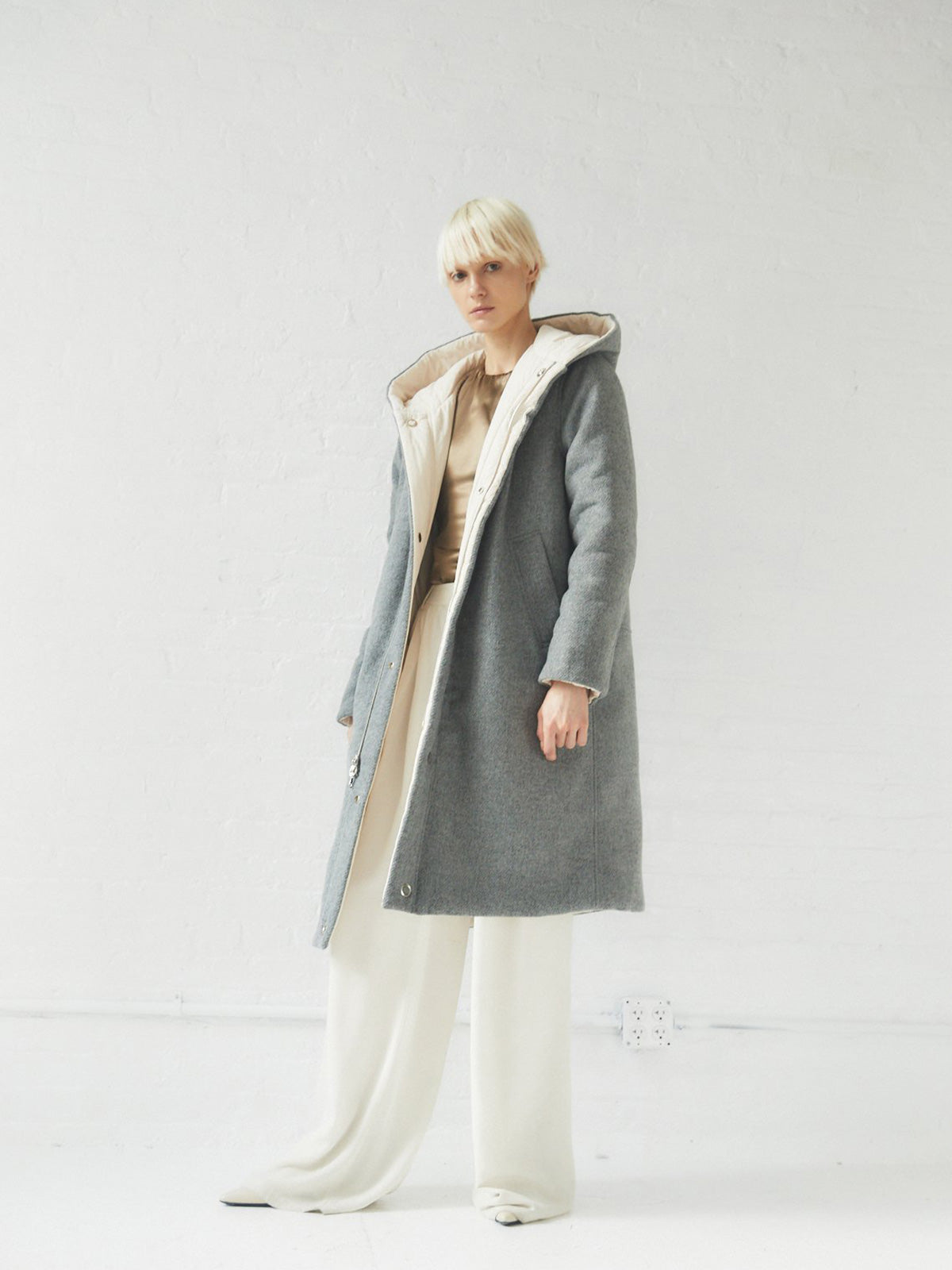 Reversible Sustainable Down Wool Coat Reversible Sustainable Down Wool Coat