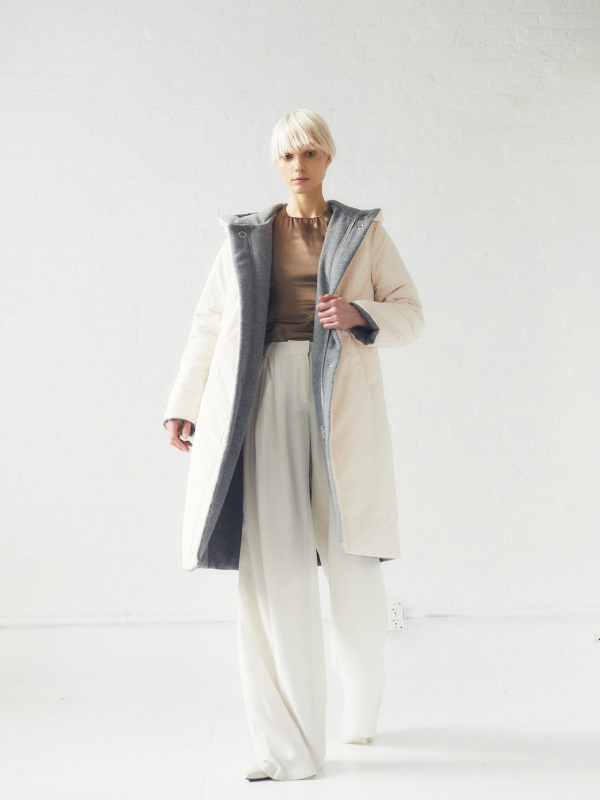 Reversible Sustainable Down Wool Coat Reversible Sustainable Down Wool Coat