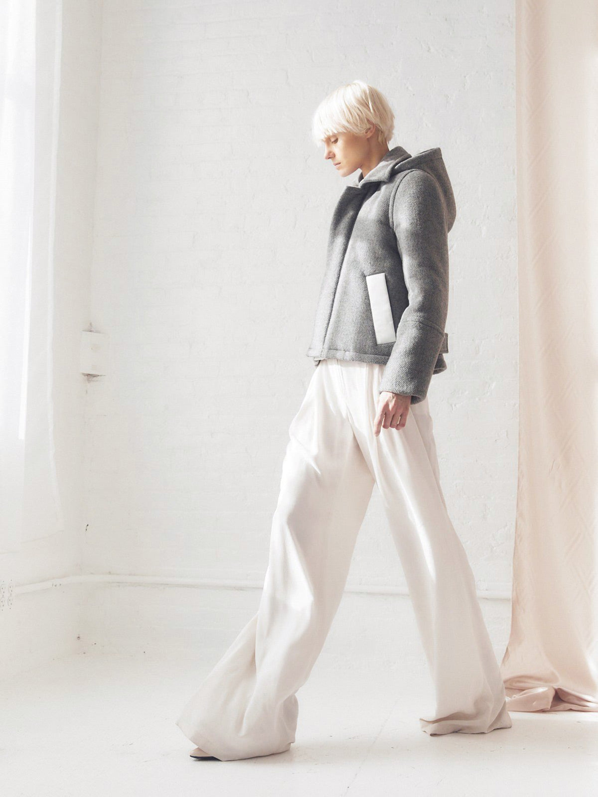 Sustainable Down Wool Hooded Coat Sustainable Down Wool Hooded Coat