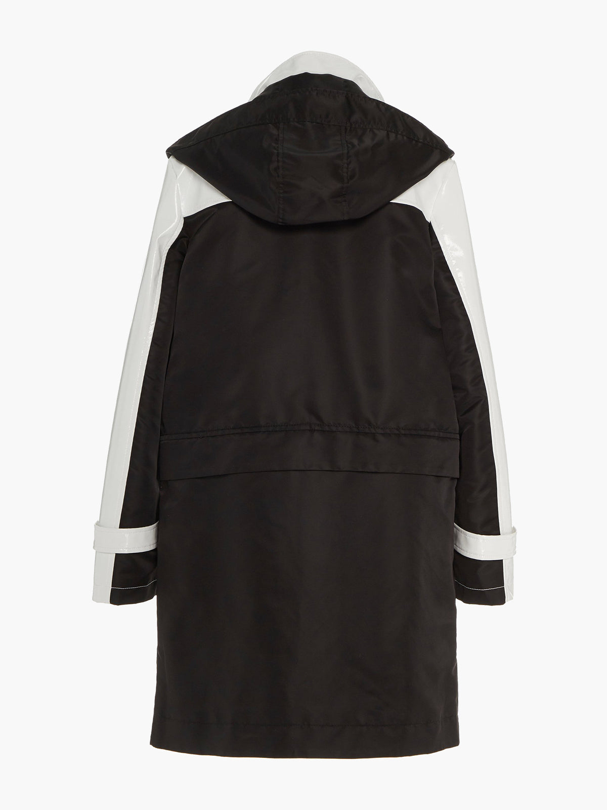 Water Resistant Convertible Sustainable Raincoat | Black/White Water Resistant Convertible Sustainable Raincoat | Black/White