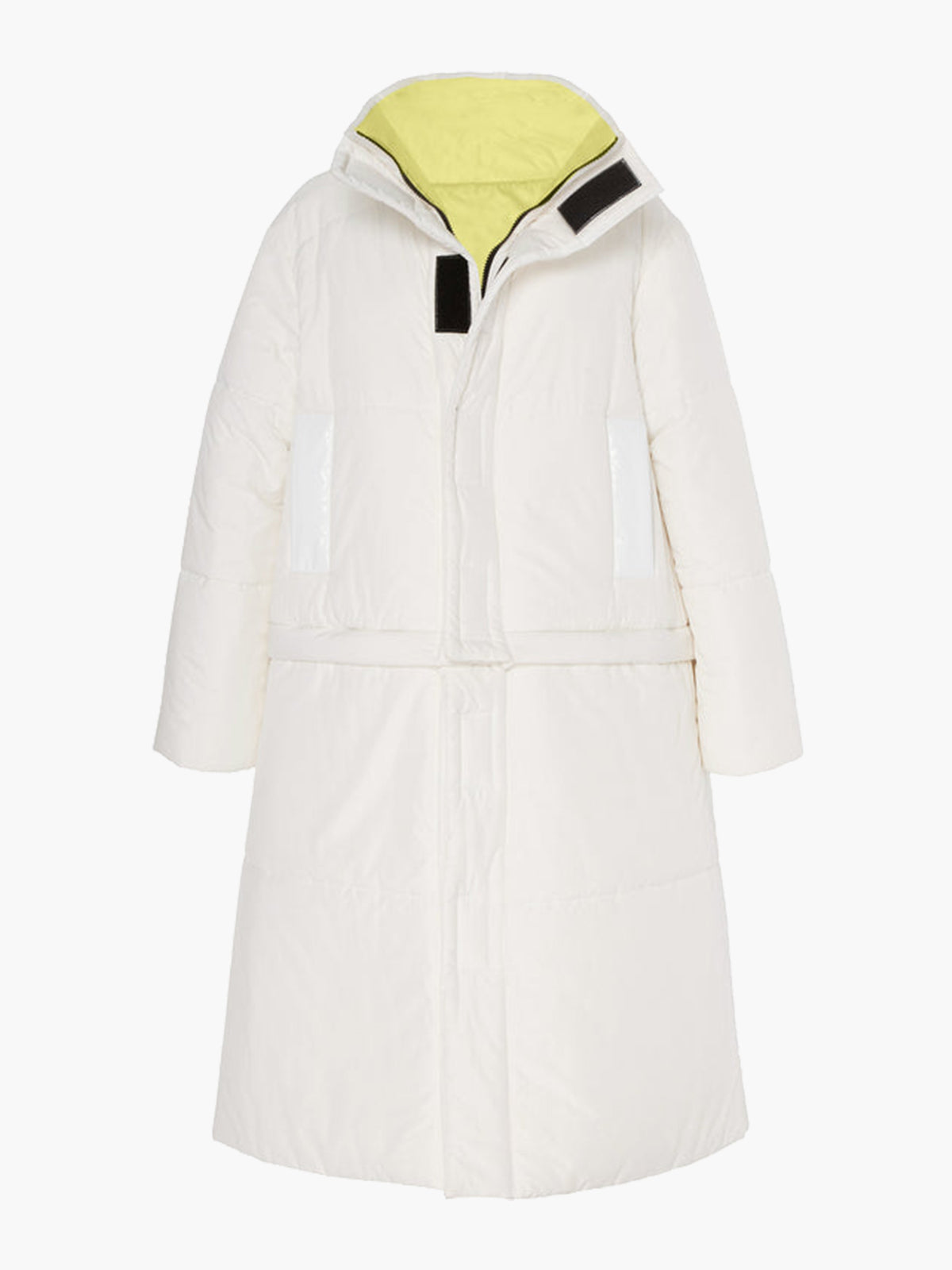 Reversible Convertible Sustainable Down Coat | White/Citron Reversible Convertible Sustainable Down Coat | White/Citron