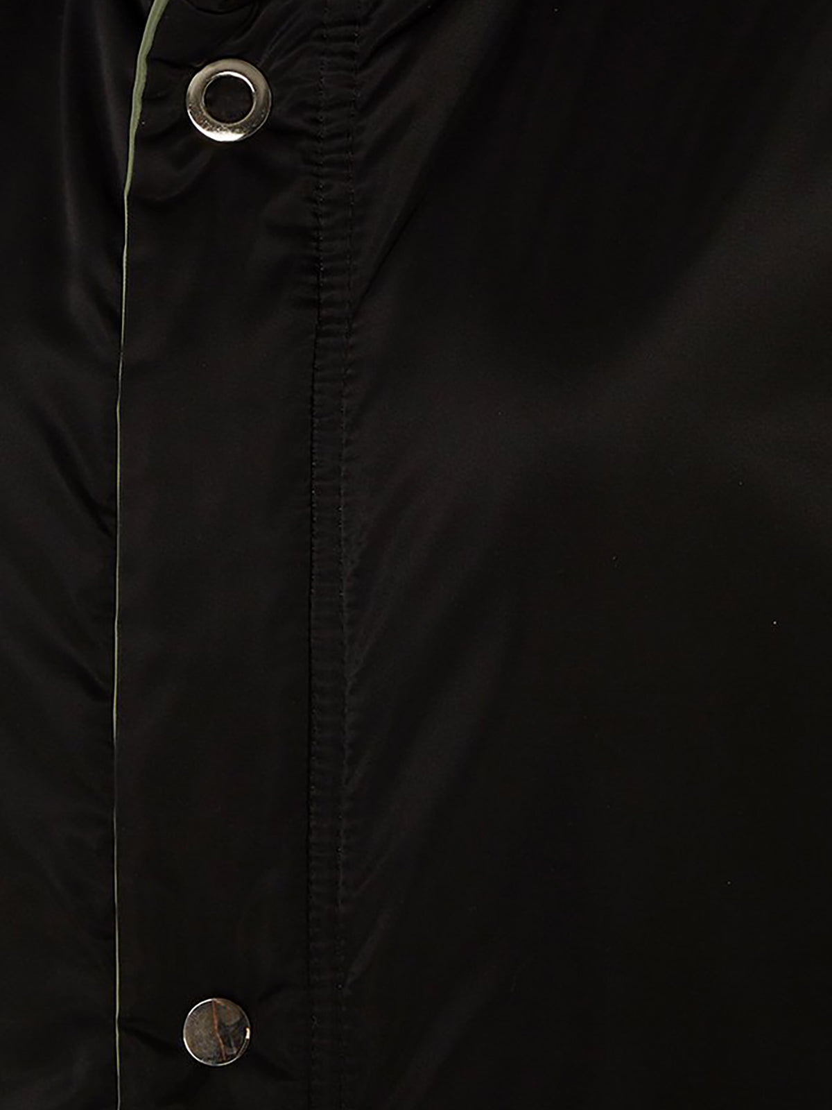 Sustainable Reversible Satin Down Coat | Black/Green Sustainable Reversible Satin Down Coat | Black/Green