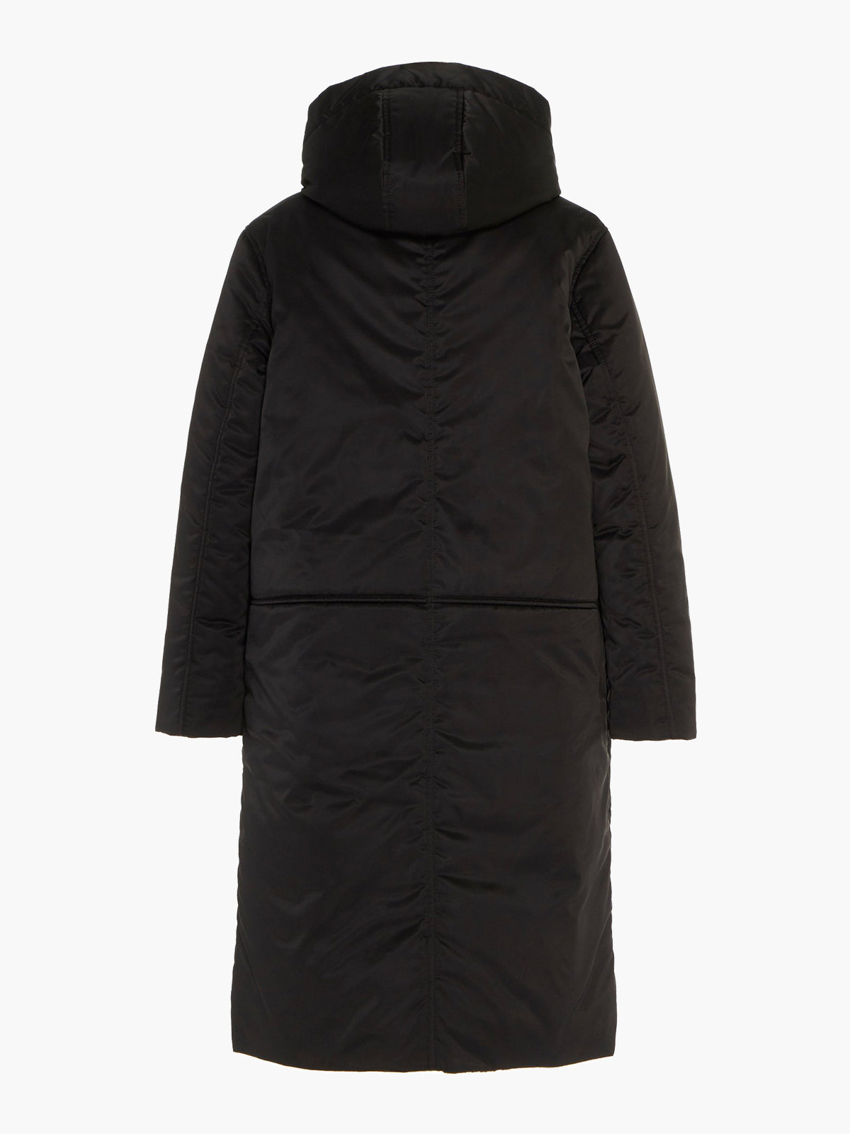 Sustainable Reversible Satin Down Coat | Black/Green Sustainable Reversible Satin Down Coat | Black/Green