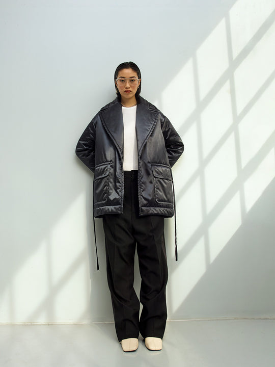 Sustainable Satin Down Coat