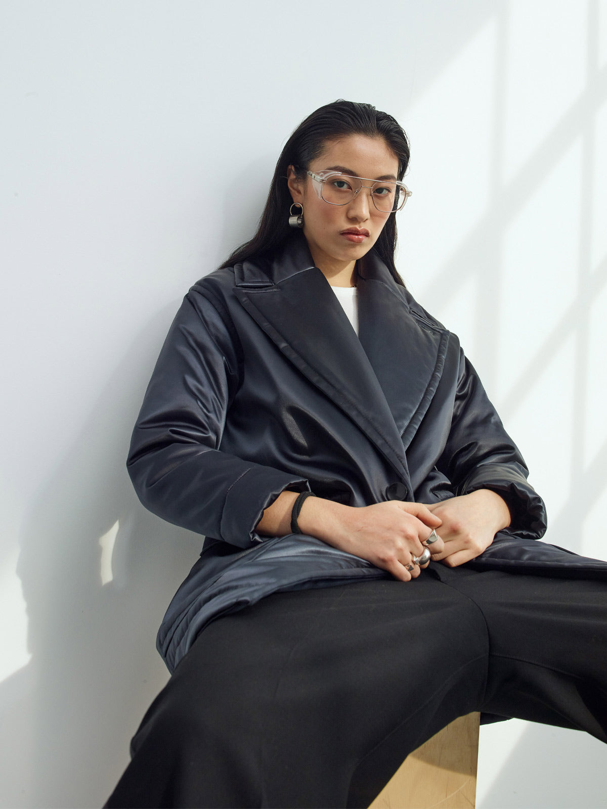 Sustainable Satin Down Coat Sustainable Satin Down Coat