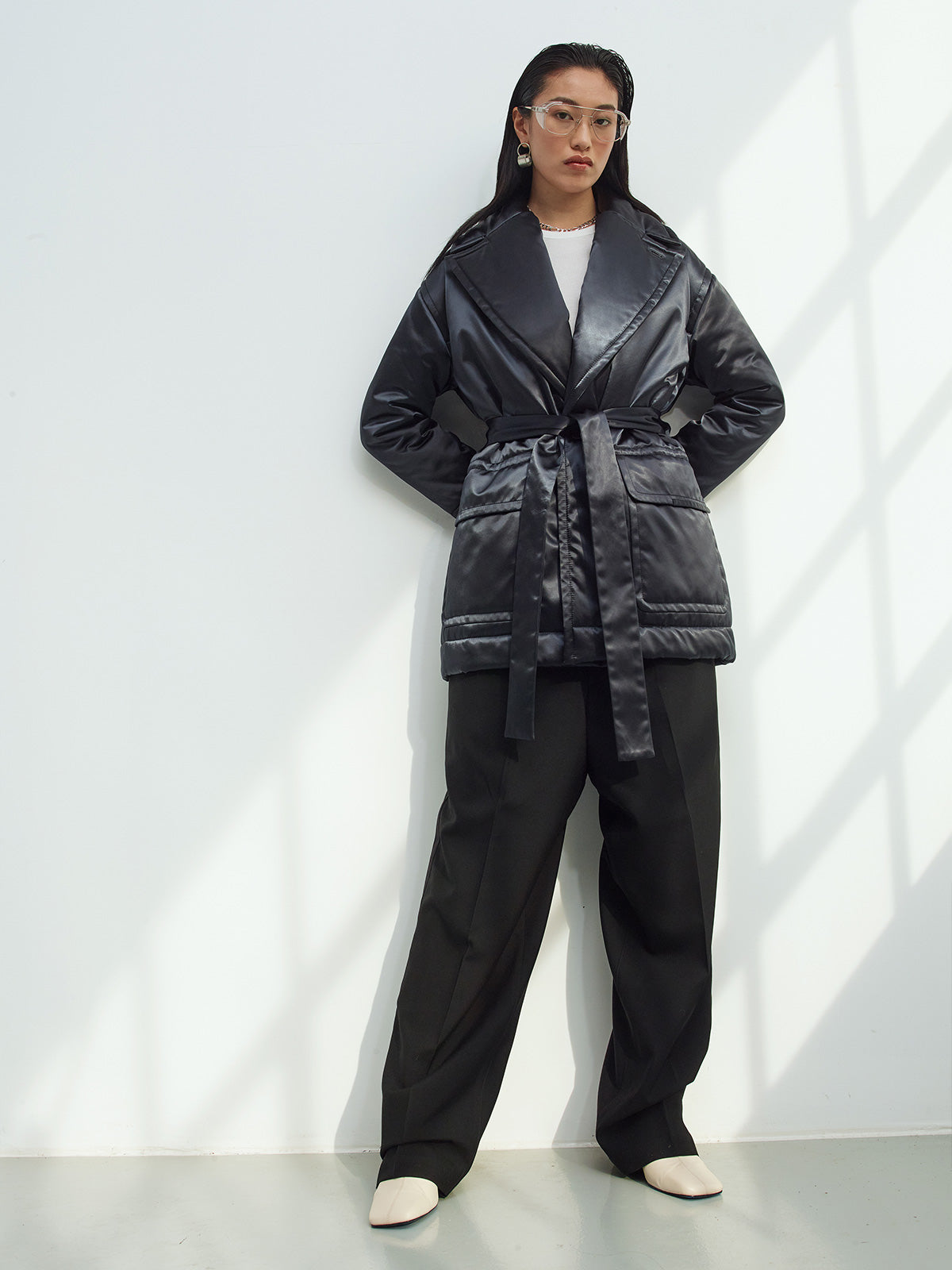 Sustainable Satin Down Coat Sustainable Satin Down Coat