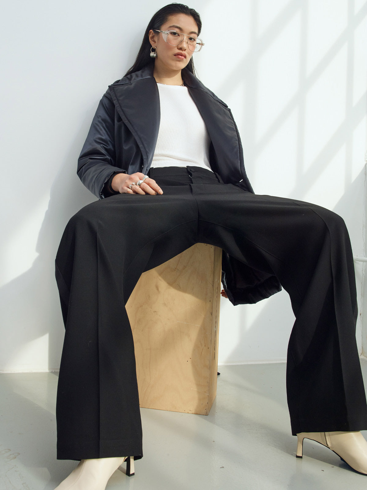 Sustainable Satin Down Coat