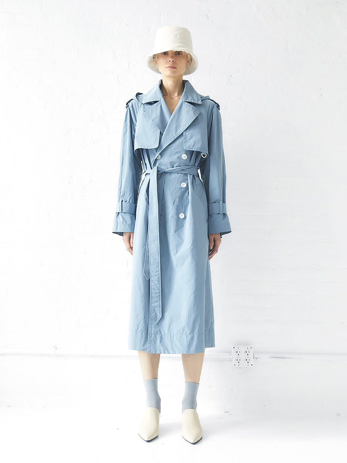 Sustainable Water Resistant Hooded Trench Coat