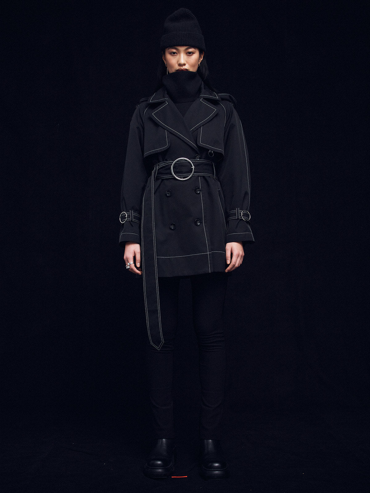 Sustainable Water Resistant Short Trench Coat