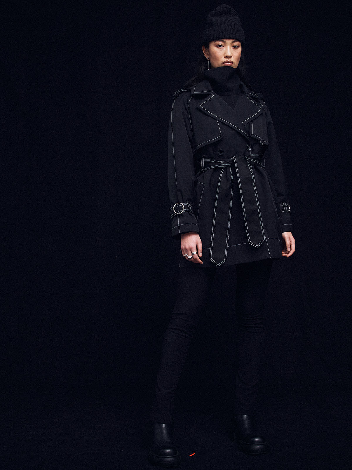 Sustainable Water Resistant Short Trench Coat Sustainable Water Resistant Short Trench Coat