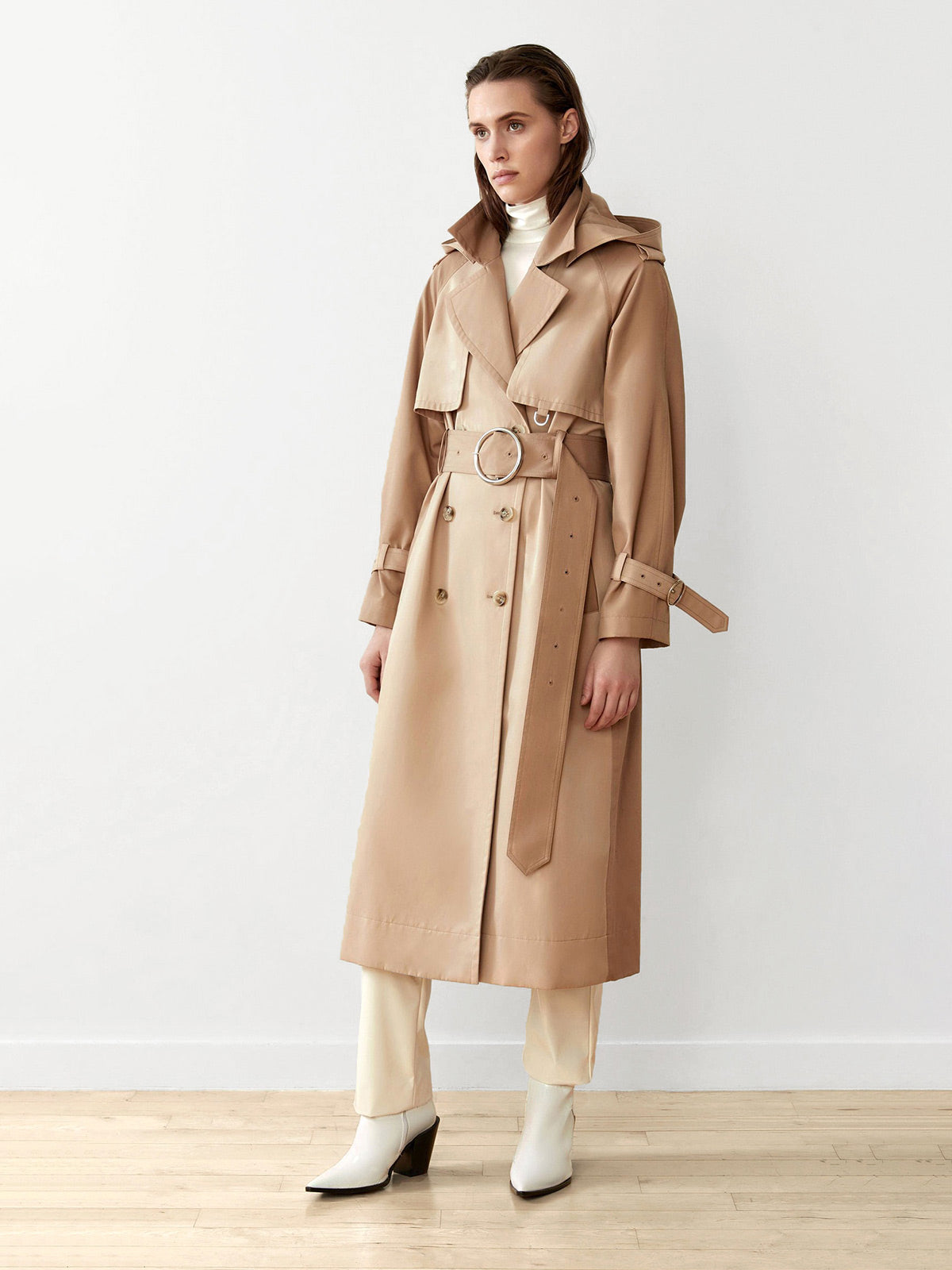 Sustainable Water Resistant Trench Coat | Camel
