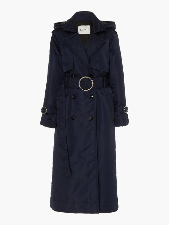 Sustainable Down Filled Satin Trench