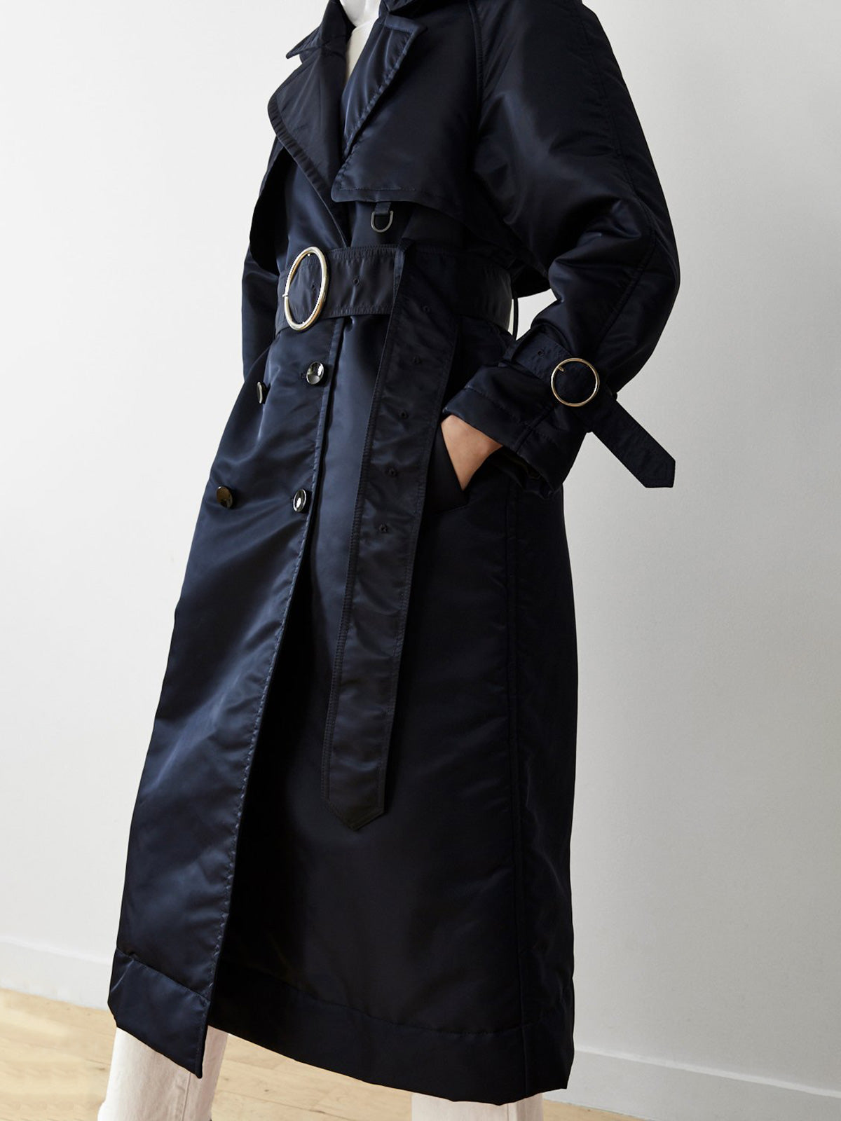 Sustainable Down Filled Satin Trench Sustainable Down Filled Satin Trench