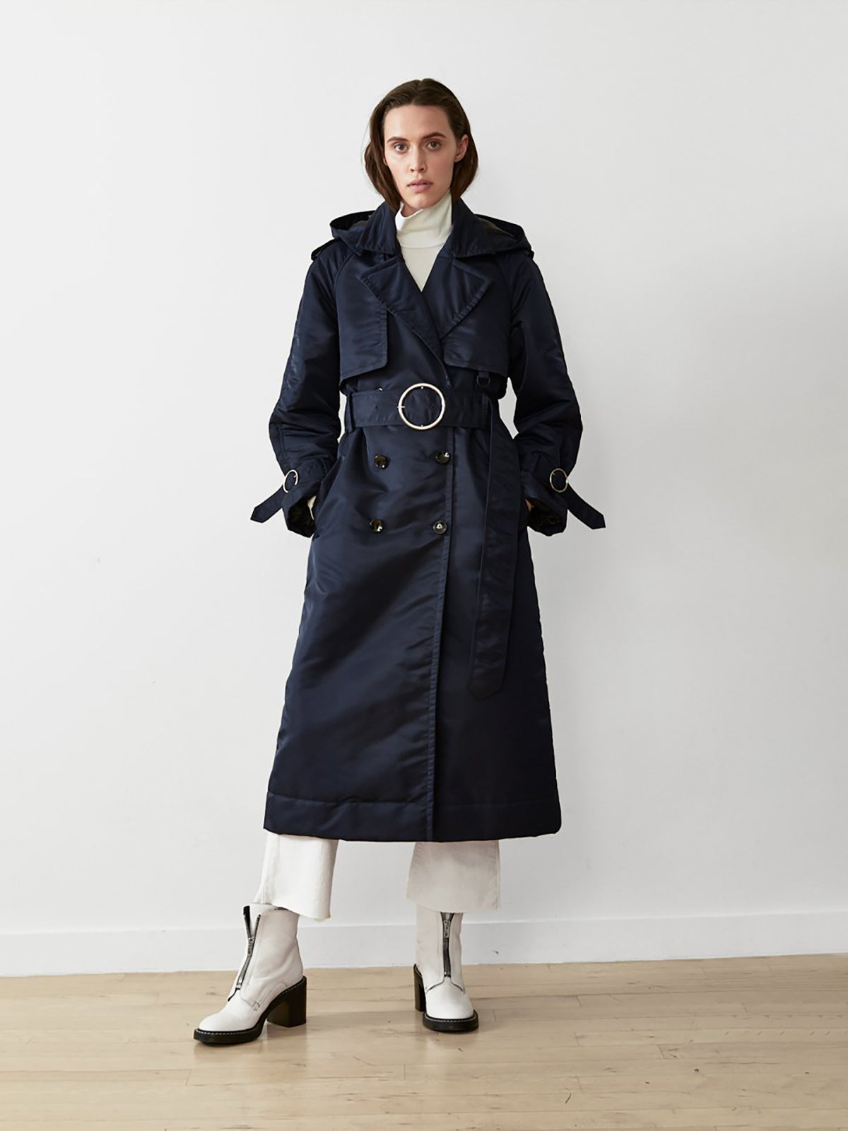 Sustainable Down Filled Satin Trench Sustainable Down Filled Satin Trench