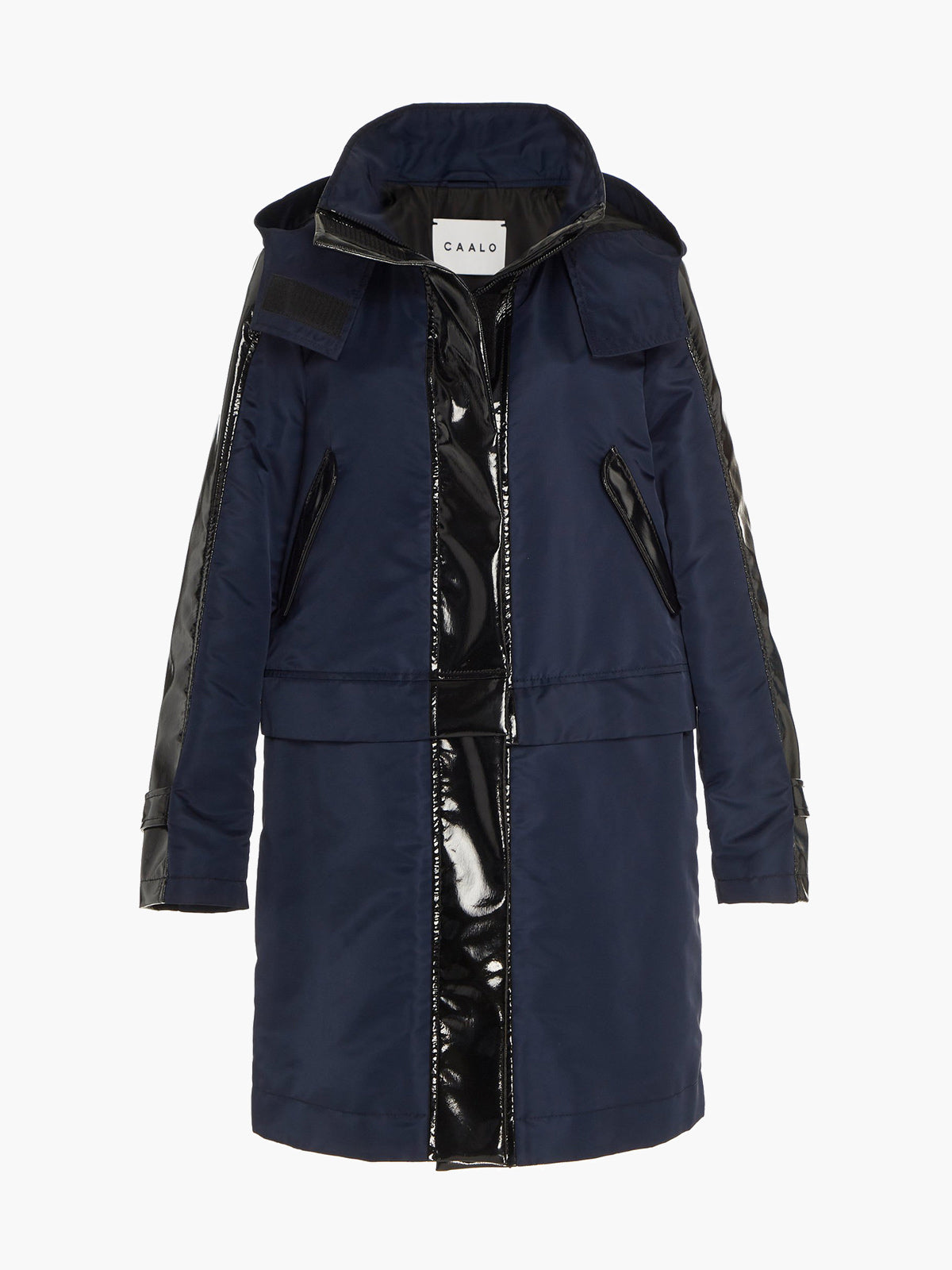 Water Resistant Convertible Sustainable Raincoat | Navy/Black Water Resistant Convertible Sustainable Raincoat | Navy/Black