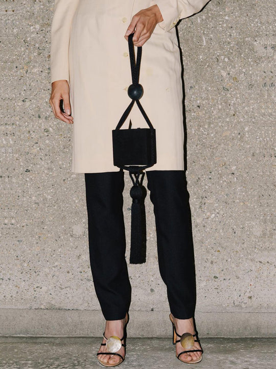 Eva Box Bag | Black Suede