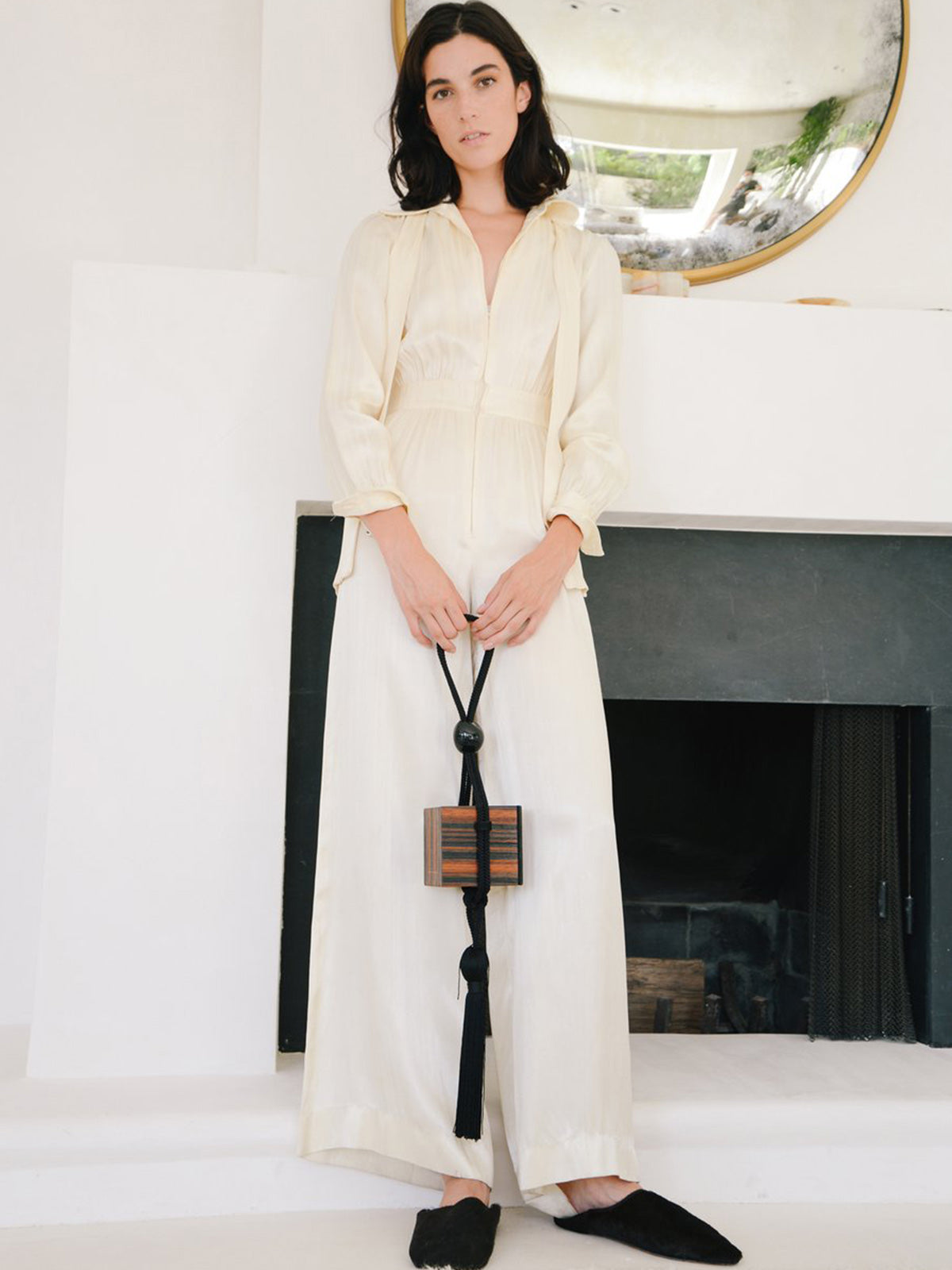 Eva Box Bag | Brown Stripe Wood Eva Box Bag | Brown Stripe Wood - Fashionkind