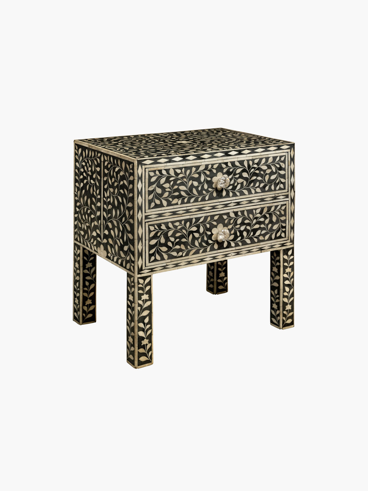 Nightstand With Arabesque Design Nightstand With Arabesque Design
