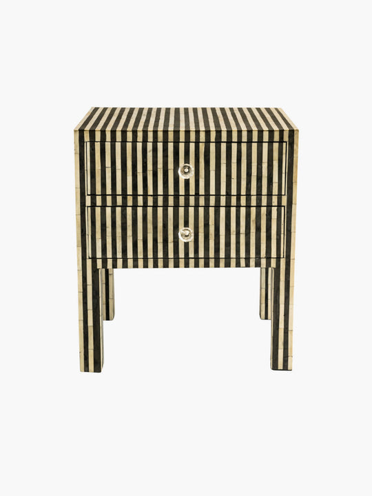 Bedside Table With Line Design