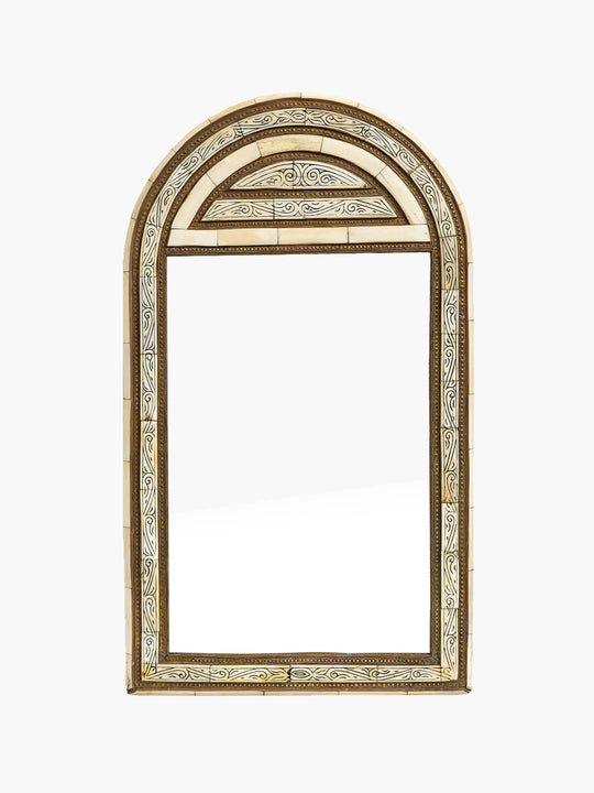 Arch Shaped Moroccan Mirror | Off White