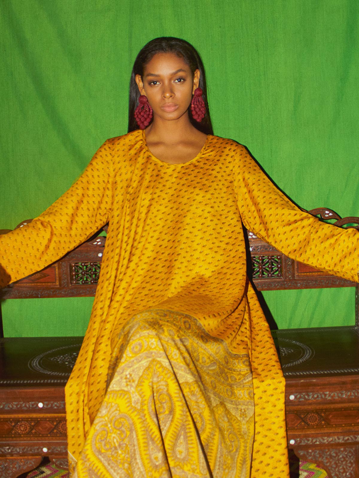 Moroccan Carved Bench | Mahogany Moroccan Carved Bench | Mahogany