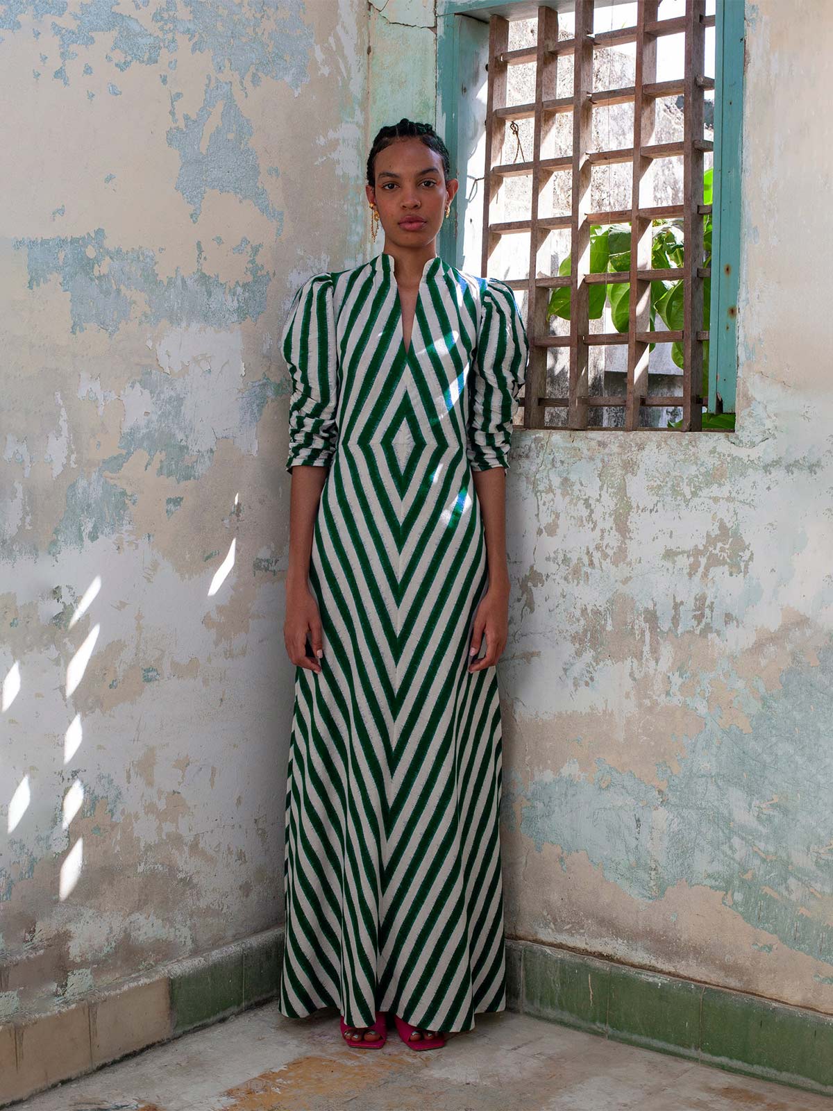 De Castro | Illusion Dress | Green | Fashionkind De Castro | Illusion Dress | Green | Fashionkind