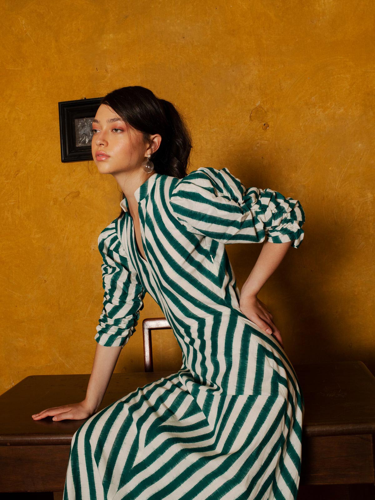 De Castro | Illusion Dress | Green | Fashionkind De Castro | Illusion Dress | Green | Fashionkind