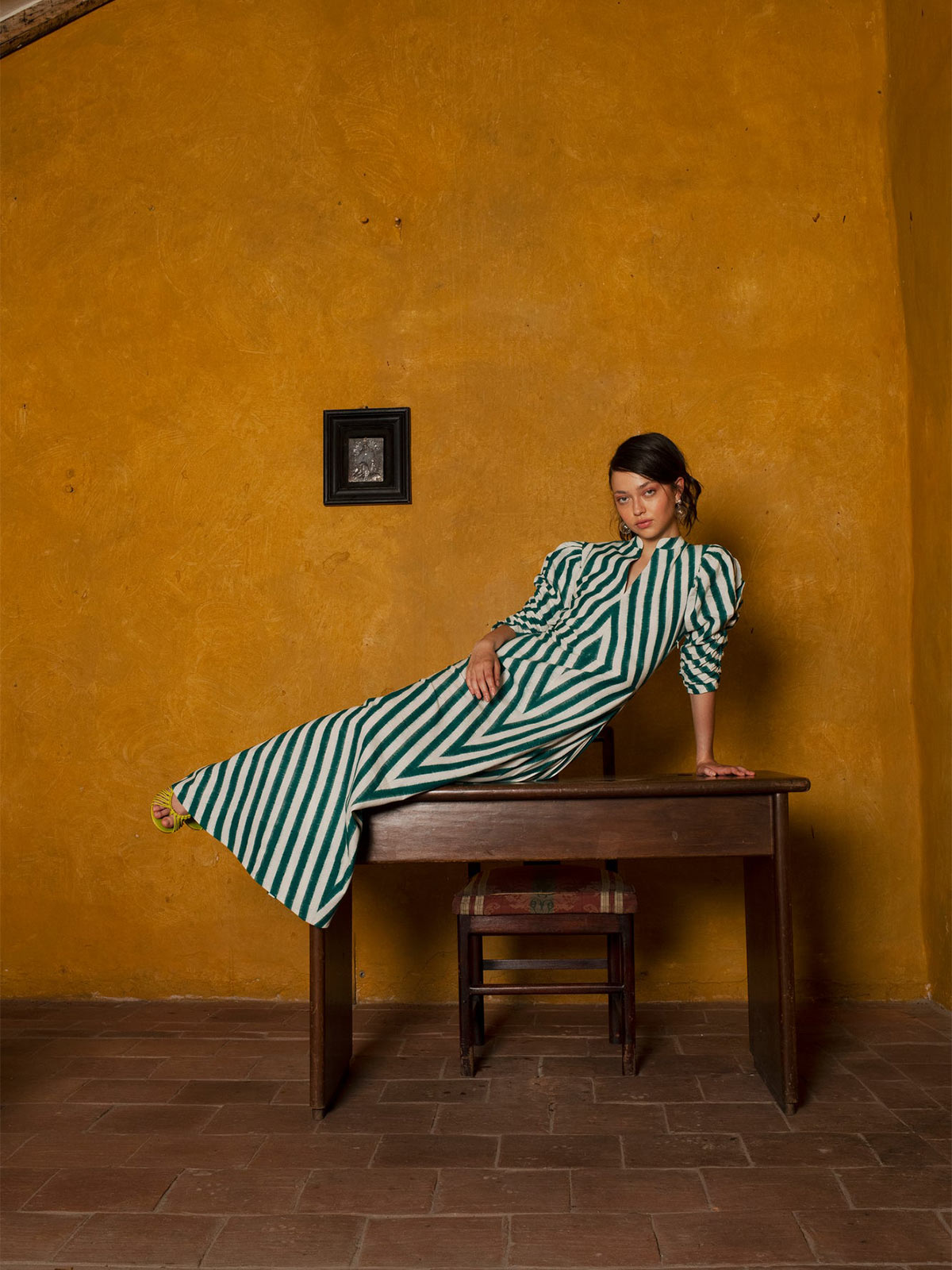 De Castro | Illusion Dress | Green | Fashionkind De Castro | Illusion Dress | Green | Fashionkind
