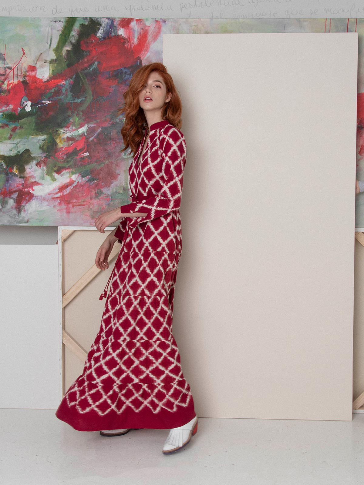 Rhombus Dress | Red Rhombus Dress | Red