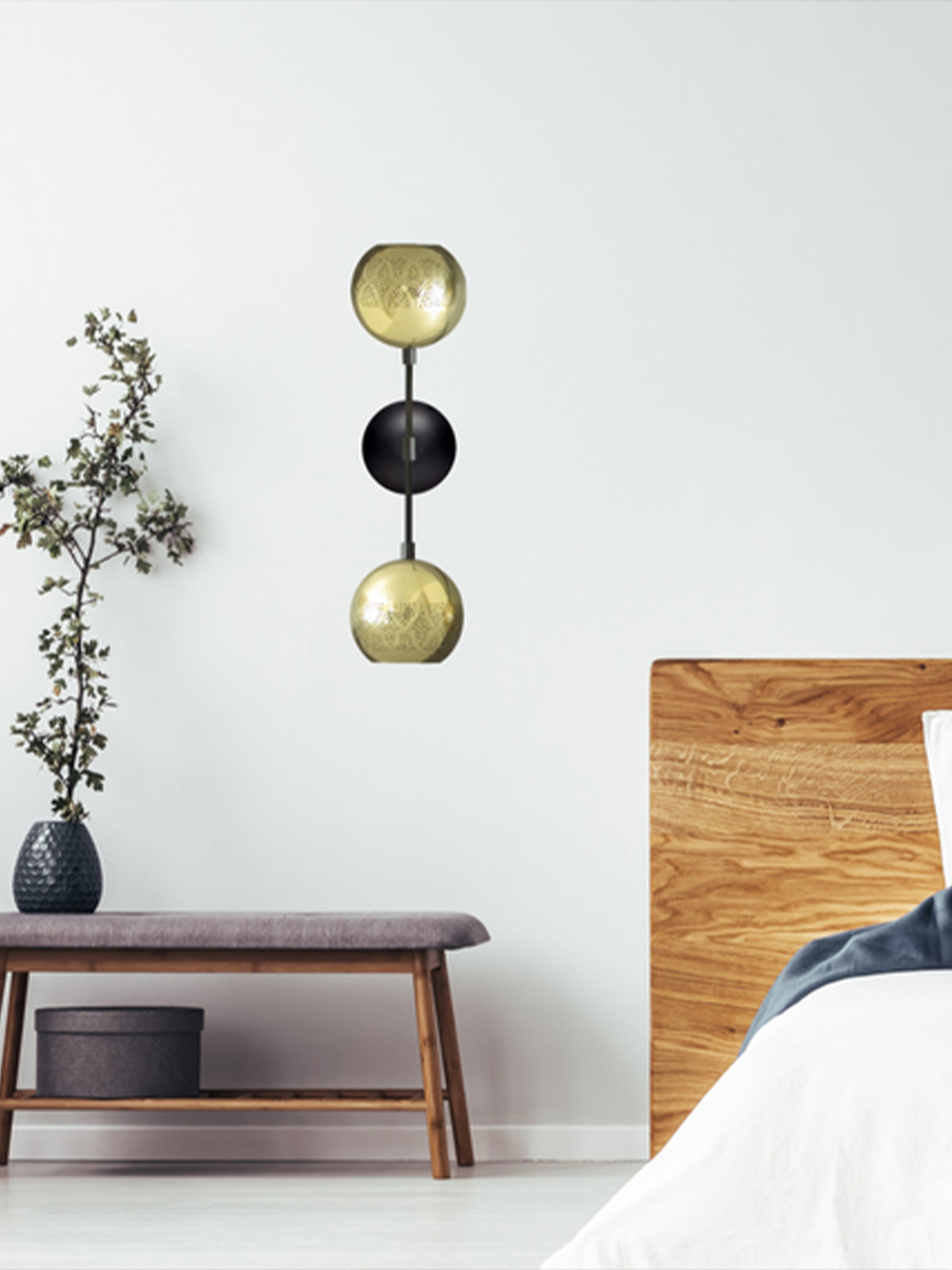 Nur Reversed Wall Sconce Dual Globe