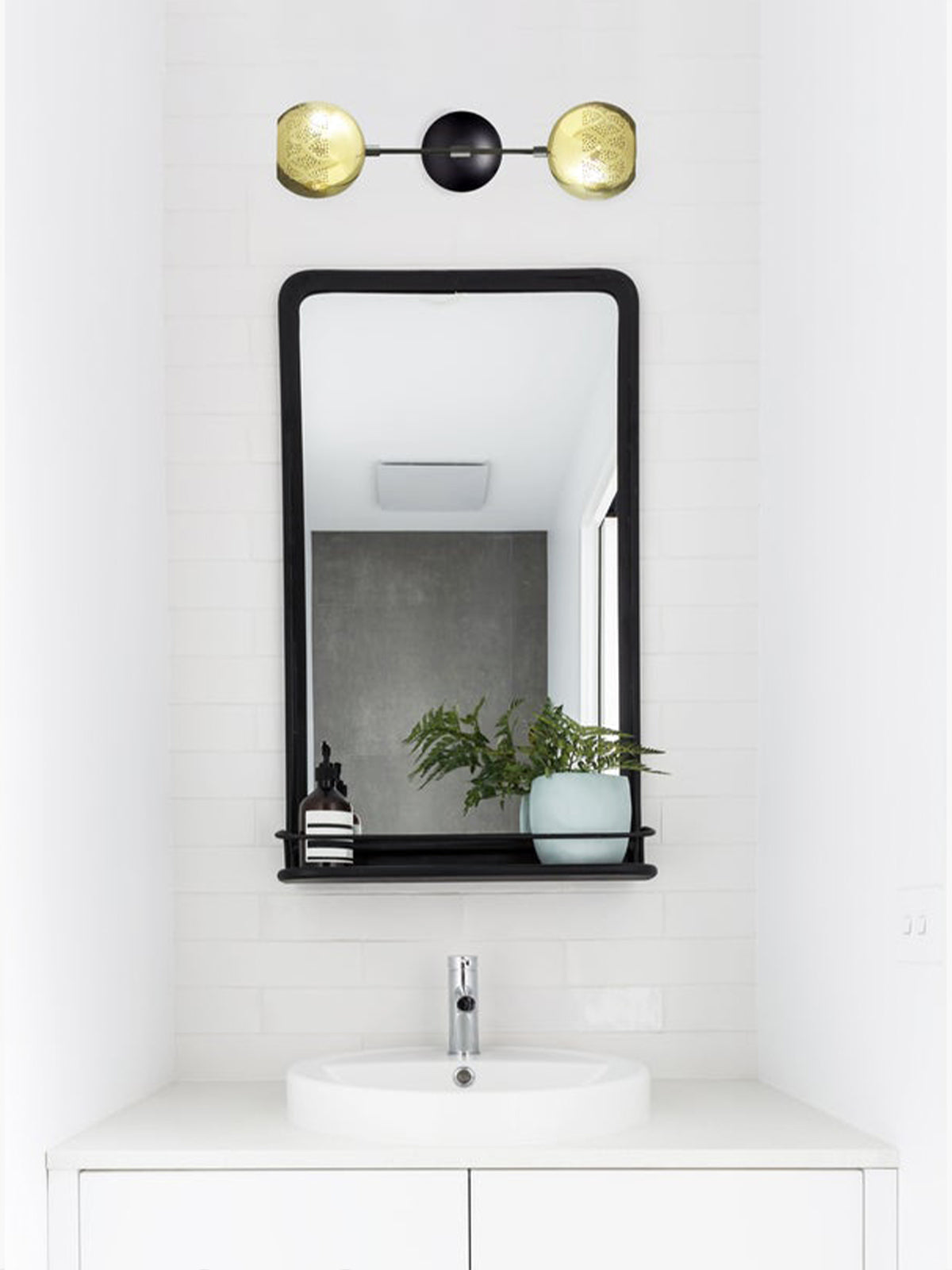 Nur Reversed Wall Sconce Dual Globe Nur Reversed Wall Sconce Dual Globe