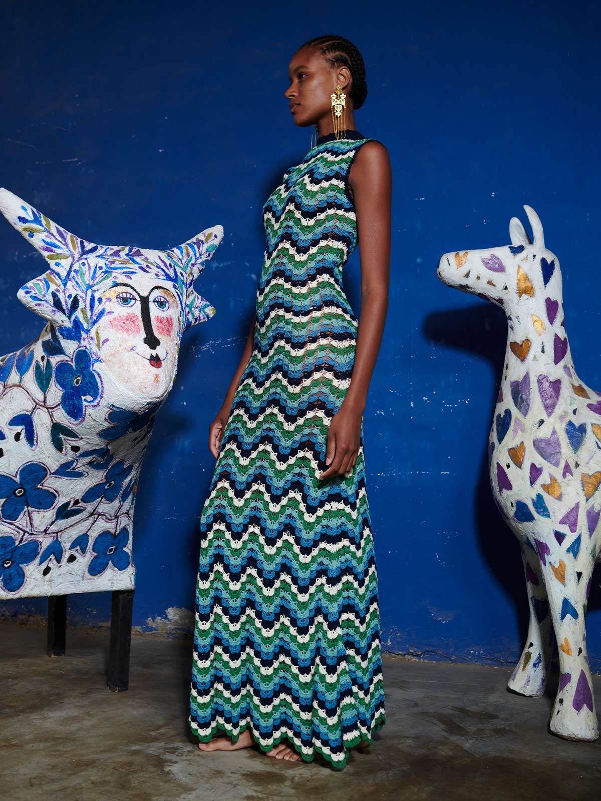 Amazonas Maxi Dress | Mixed Blue Hues Amazonas Maxi Dress | Mixed Blue Hues