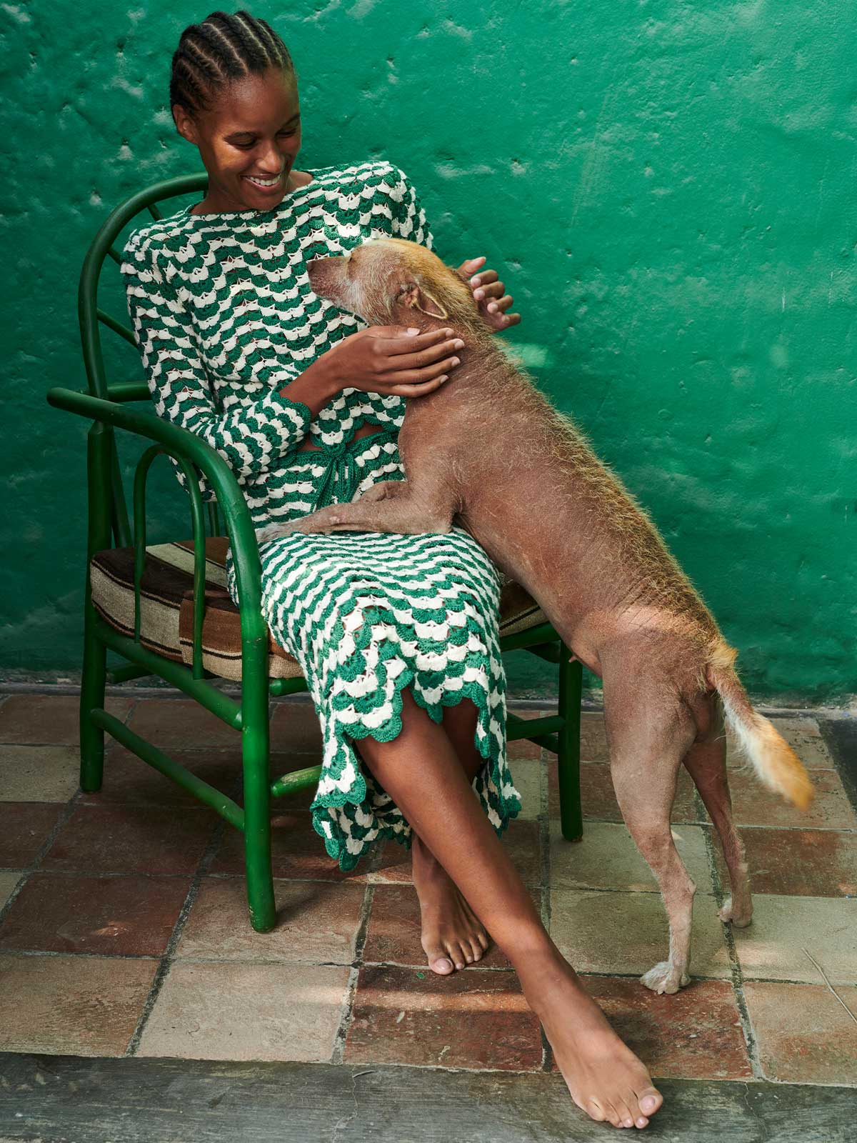 Safi Top | Ivory/Green Safi Top | Ivory/Green