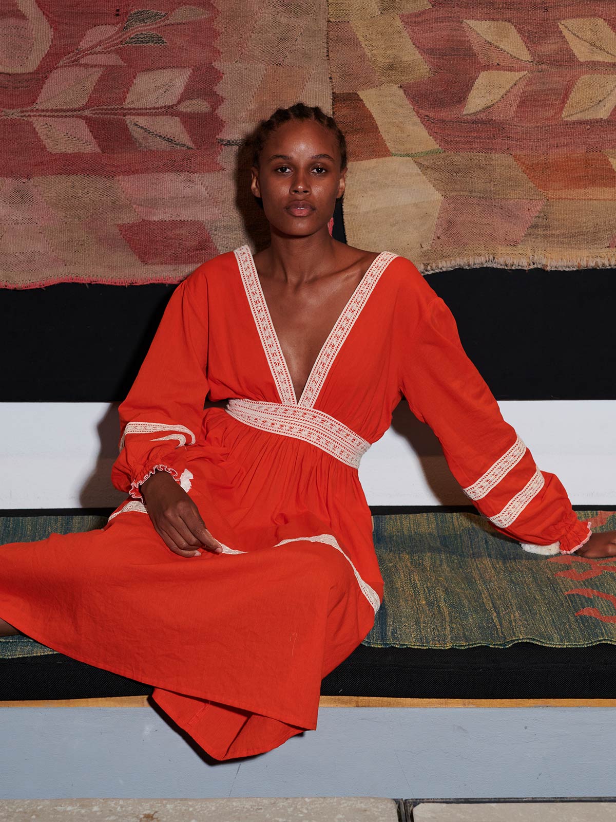 Volta Midi Dress | Tangerine Volta Midi Dress | Tangerine